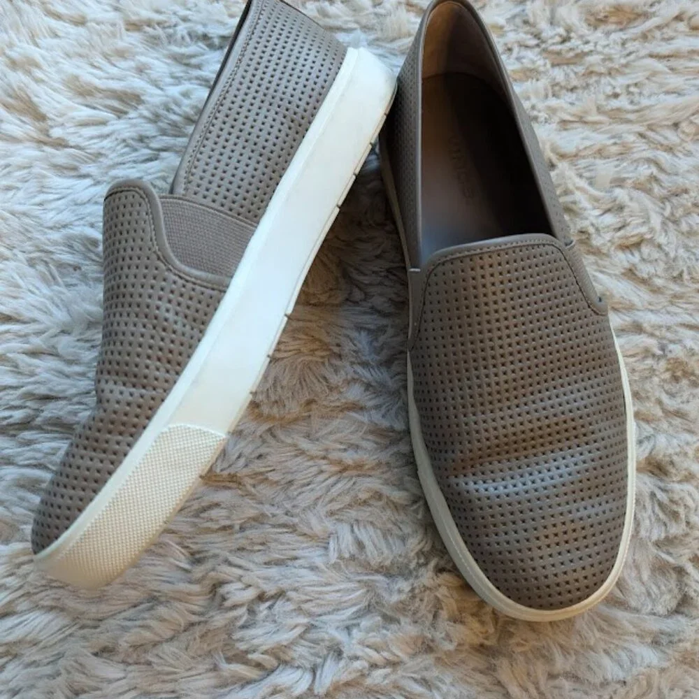 VINCE Blair Perforated Suede Sneaker size 6.5 - Picture 3 of 8